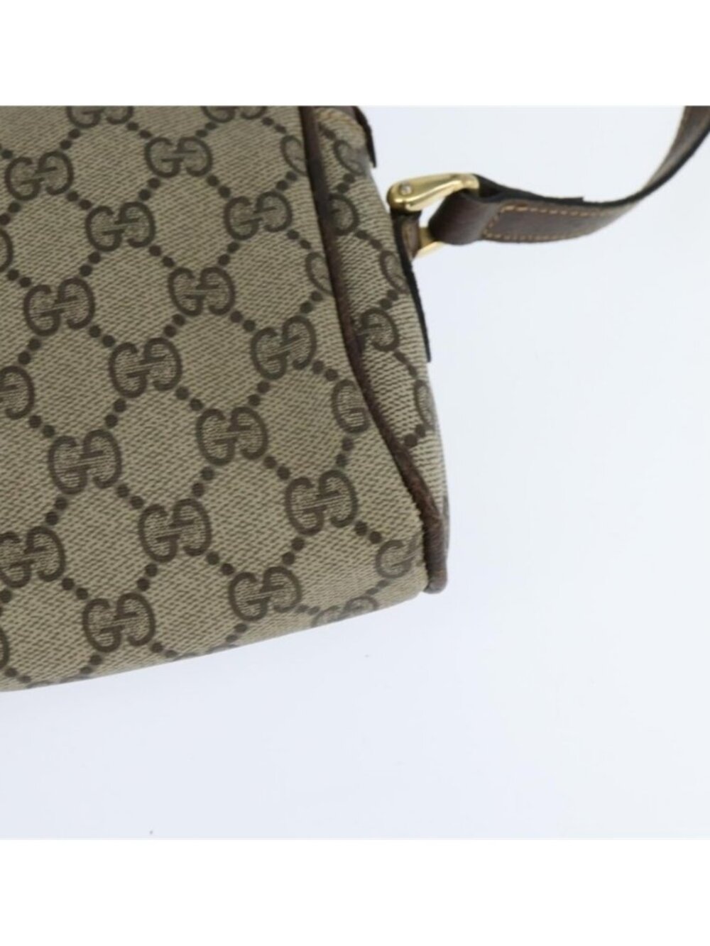 Authentic GUCCI GG Supreme Web Sherry Line Shoulder Bag PVC Beige Gold 010 378 - Picture 13 of 16